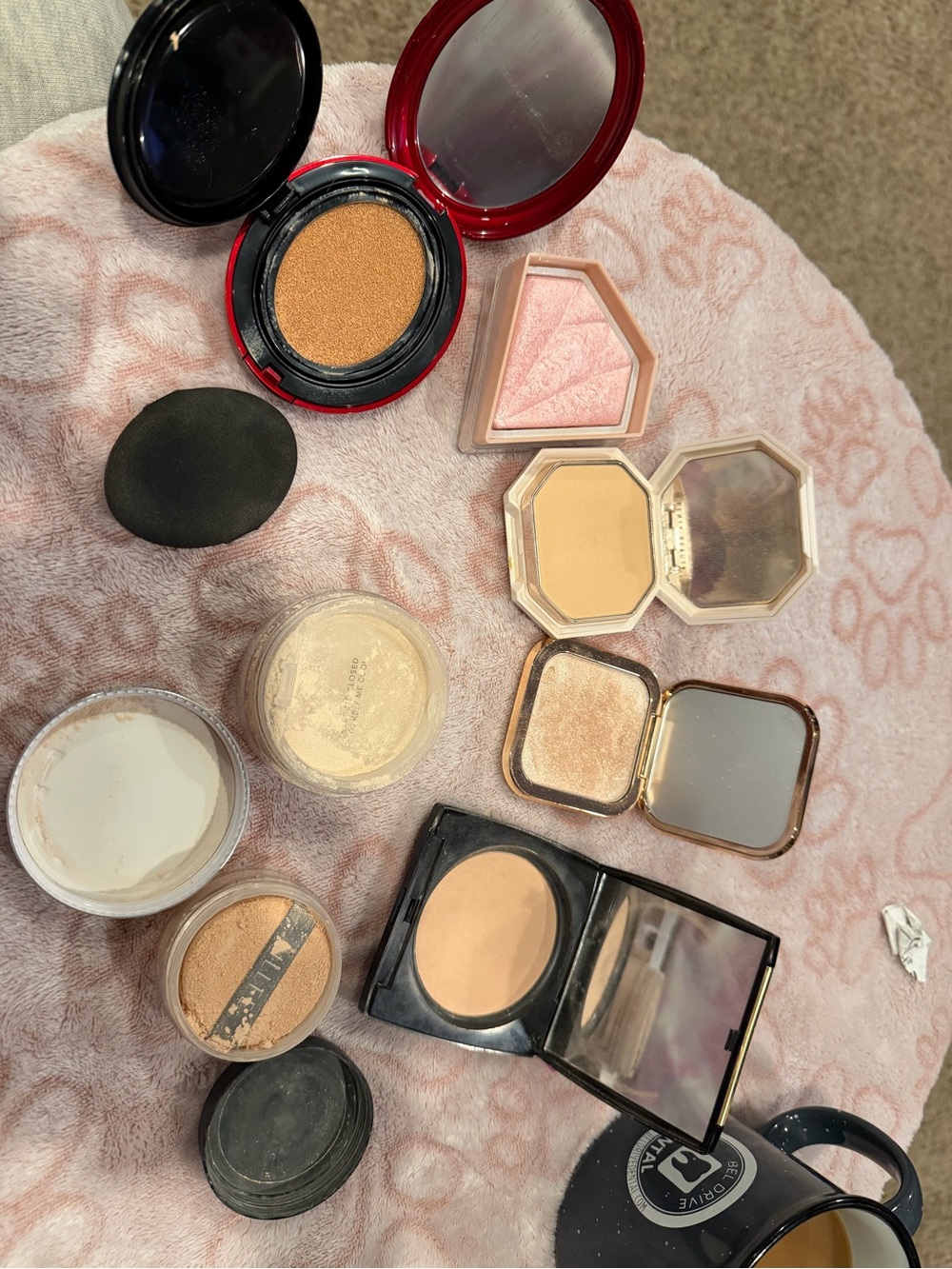 Lancome Face Powder & Shimmer Palette Trio in Gold, Pink, Beige